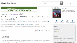 تأثیر مصرف سیگار بر شدت بیماری کووید۱۹ : مطالعه‌ای سیستماتیک و فراتحلیل