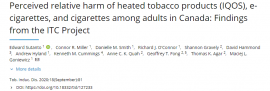 آسیب نسبی ادراک شده از محصولات دخانی غیر تدخینی؛ IQOS، سیگارهای الکترونیکی، و سیگار، در میان بزرگسالان در کانادا: یافته های پروژه ITC